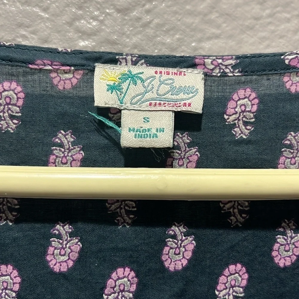 J.Crew Small Floral V-neck Cotton Blue Dress Best Buds Lightwt oversized TC0187